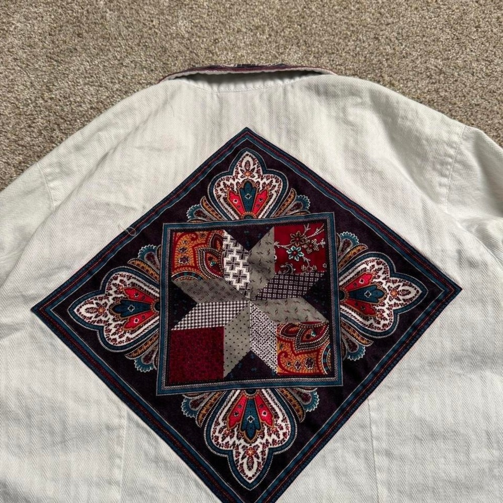 **SOLD** COLOR FX II HERRINGBONE "WESTERN" SHIRT - Picture 6 of 6